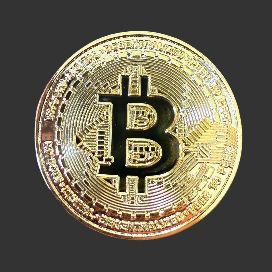 Bitcoin Golf Ball Mark Black