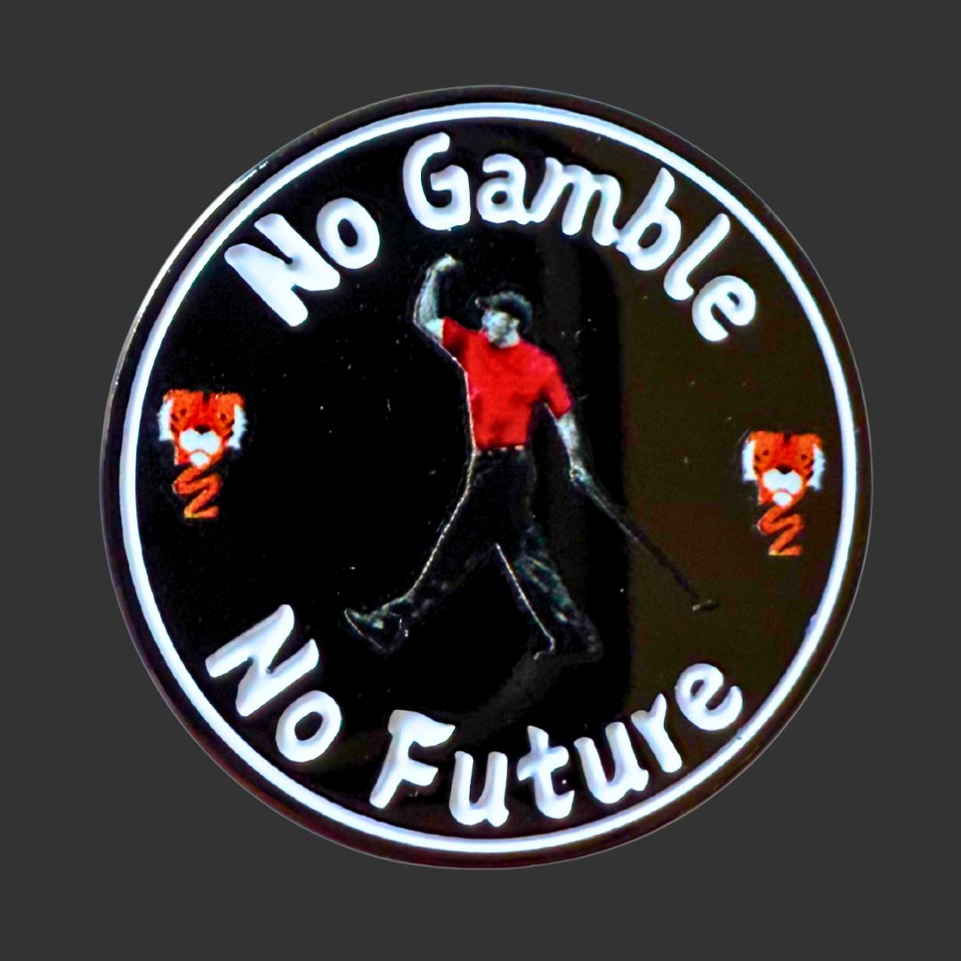 Tiger No Gamble Golf Ball Mark Black