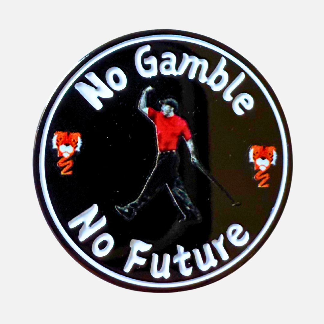 Tiger No Gamble Golf Ball Mark White
