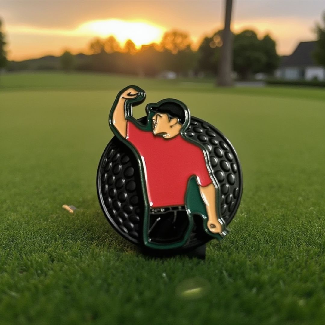 Tiger Sunday Red Golf Ball Mark
