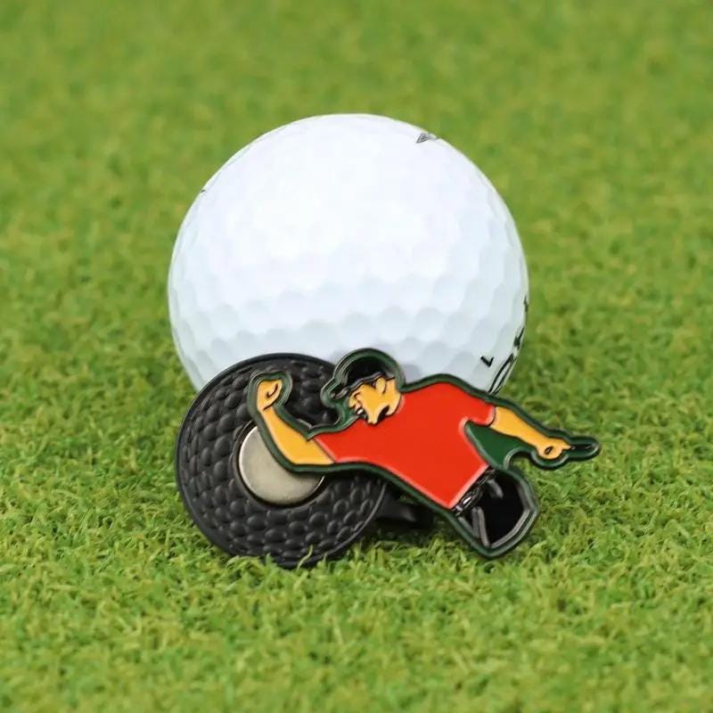 Sunday Red Golf Ball Marker – Magnetic Hat Clip, Tiger Woods Inspired Design