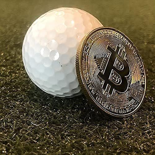 Bitcoin Golf Ball Marker – Gold Metal, Crypto Marker